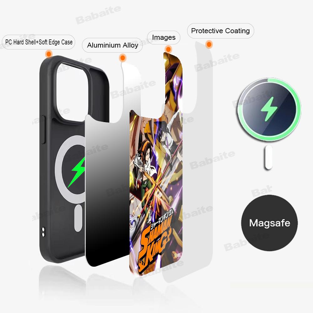 

Anime Shaman King Phone Case Magnetic Case For IPhone 16 14 13 12 11 15 Pro Max Plus For Magsafe Wireless Charge Cover iPhone 14 Pro