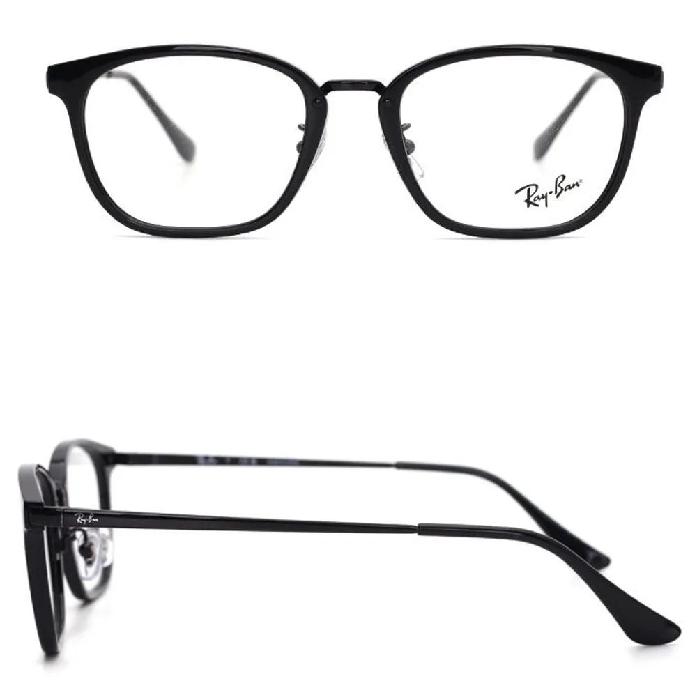 RB7247D 2000 51mm Ray-Ban Horn-rimmed RX Band Square Black Glasses RB7247D 2000 51mm