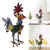 Versatile Yard Accent Colorful Iron Chicken Figurine for Indoor and Outdoor Use