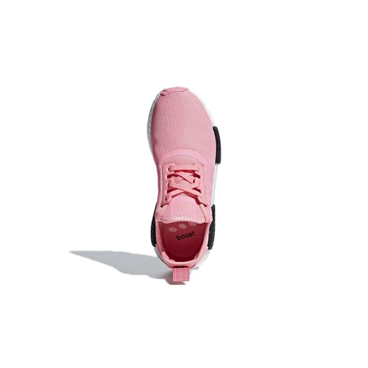 Adidas Originals NMD_R1 Slip Resistant And Breathable Kids Lifestyle Shoes Pink Black Teenagers B42086