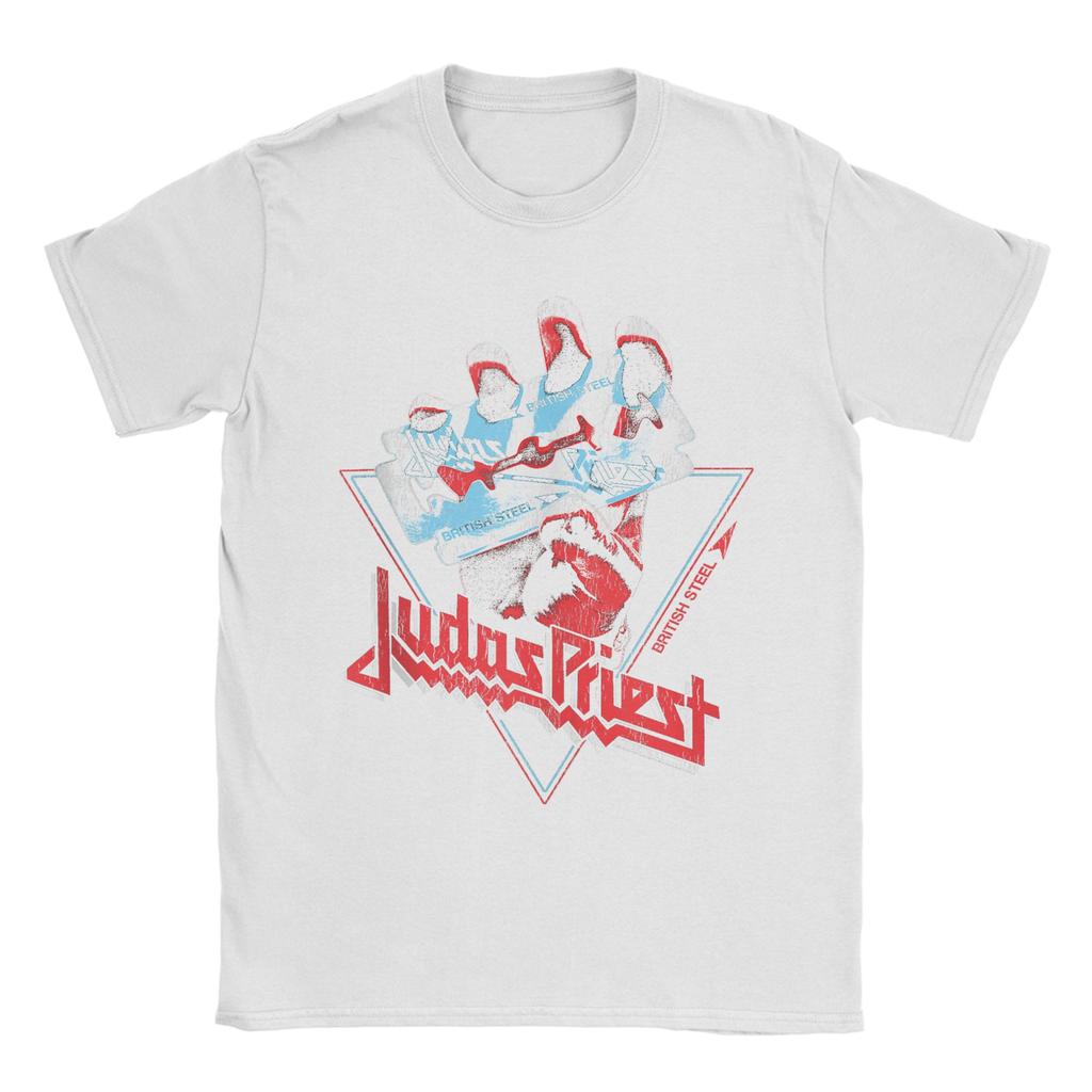 Men Judas Priest British Steel T Shirt Graphic Picture Tank Cotton Tops Novelty Short Sleeve O Neck Tees New Arrival T-Shirts