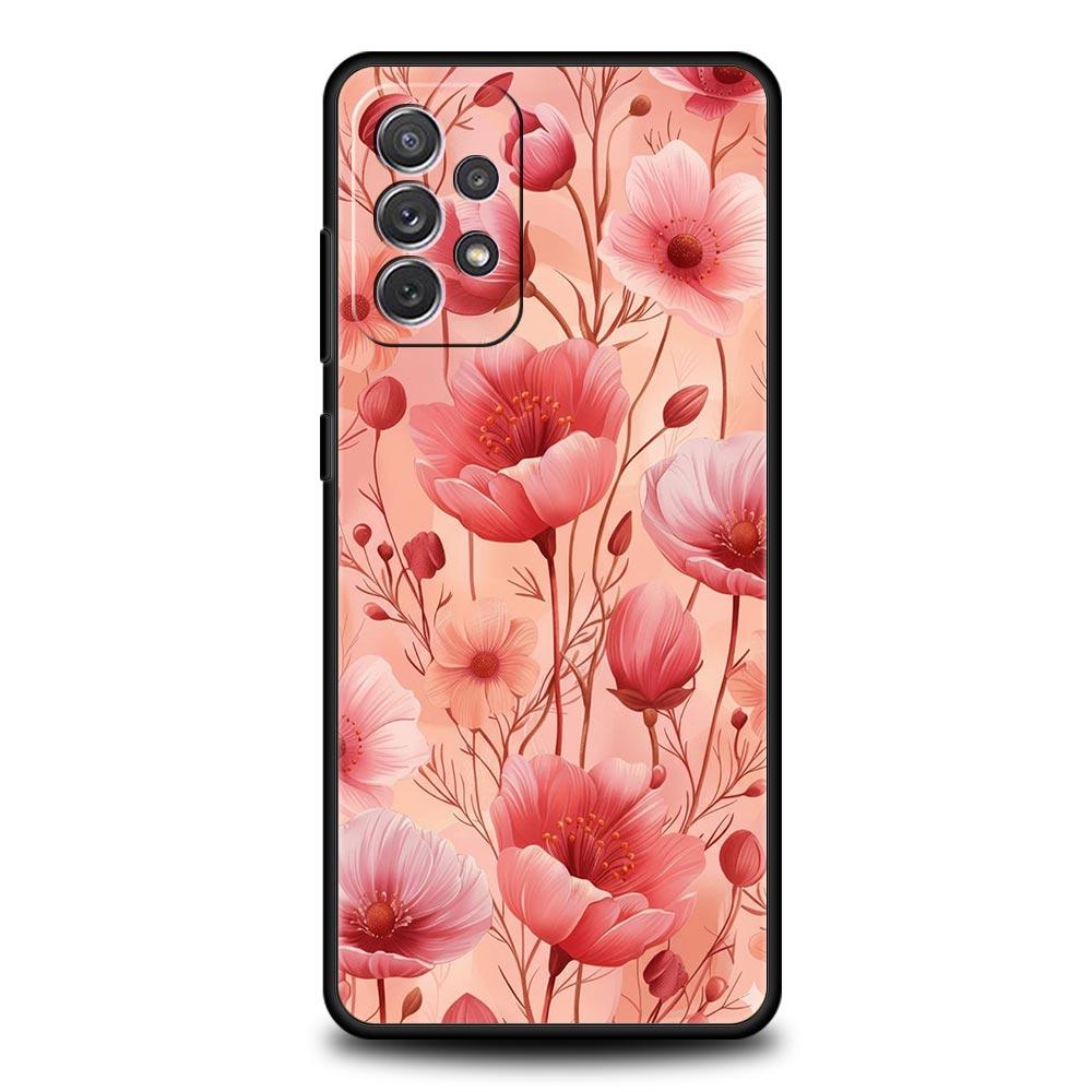 

Абстрактные Растения Цветок Чехол для Телефона для Samsung Galaxy A55 A35 A15 A14 A13 A25 A54 A51 A71 A72 A73 A32 A52 A41 5G Мягкий ТПУ Чехол Samsung A17