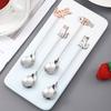 Cute Paintings Cat 304 Stainless Steel Spoon Hollow For Coffee Tea Dessert Spoon Kitchen Tableware Gifts For Students Children