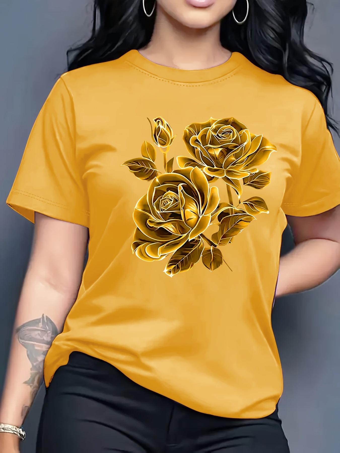 

Green flowers on the negative print t-shirt. short sleeve S дубильная кора