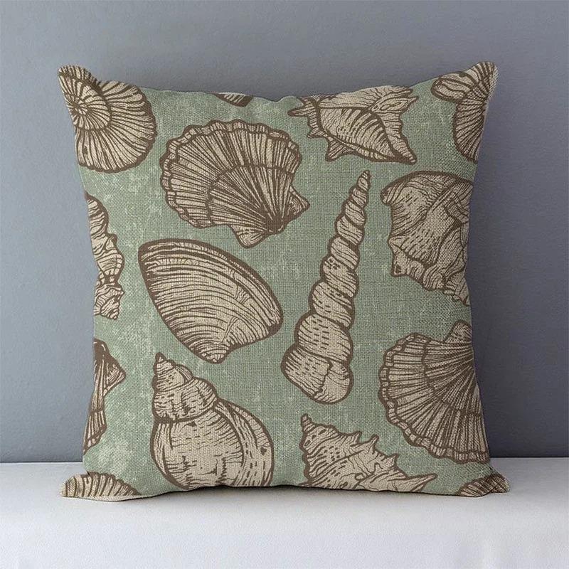 Home Decor Vintage Nautical Patterns Pillow Covers Pattern Cushion Cover Suitable for Sofa Bedroom Car Pillow Cover