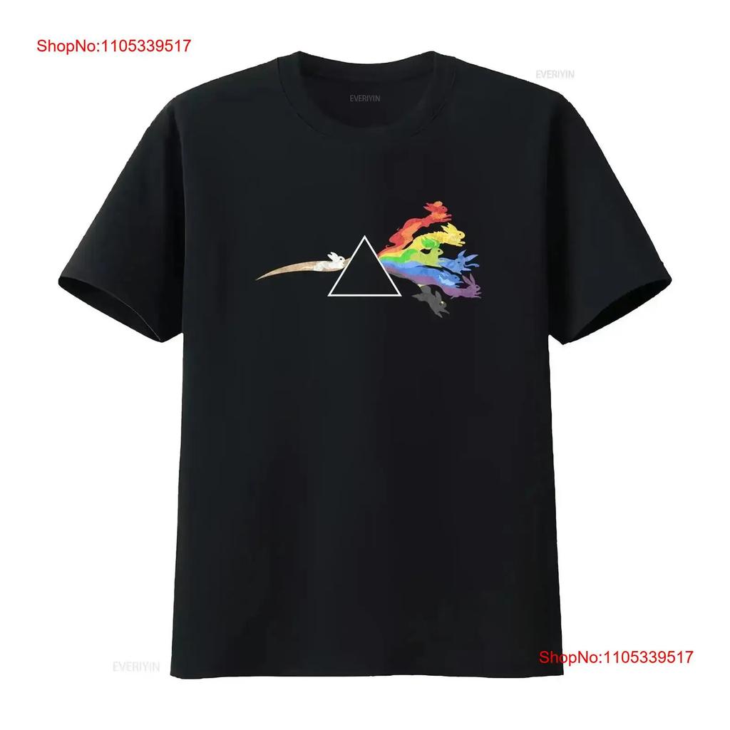 Cartoon Eevees Characters T Shirt Evolution Dark Prism Side Triangle Rainbow Vintage Breathable Vintage