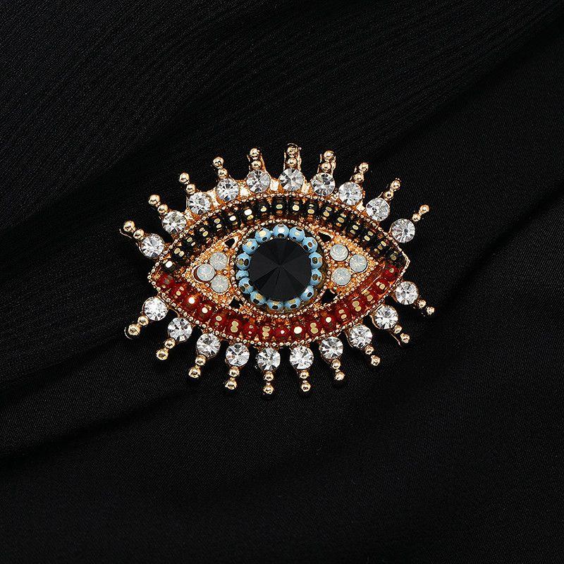

Fashion Retro Devil s Eye Exquisite Women s Sweater Brooch Evil Eye