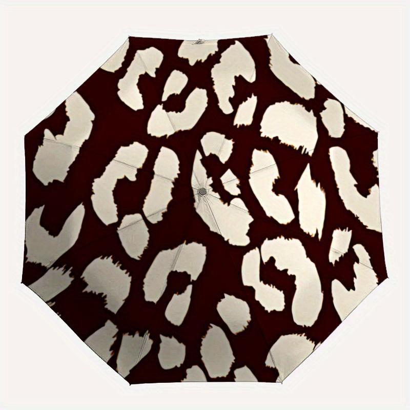 

1pc Leopard Print Animal Auto Open/Close Umbrella with One Touch Button,, Windproof Design Lightweight Portable Umbrella for Women & Men6062