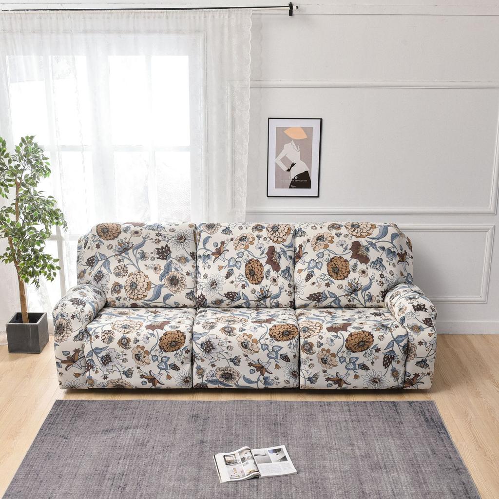 Potah na pohovku Křeslo Potah na pohovku pro dvoumístné a třímístné pohovky Celoroční květinový potisk Chránič pohovky