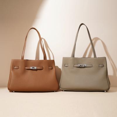 Simple New High-end Cowhide Messenger Bag Tote Bag Large-capacity Shoulder Bag Women's Bag