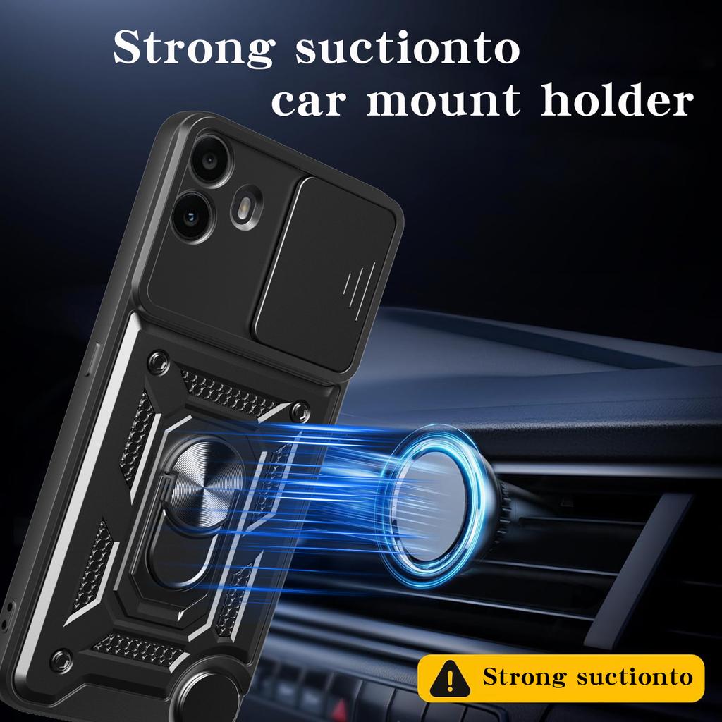 Armor Holder Funda for Nothing CMF Phone 1 / CMF Phone 2 Pro Case Slide Camera Protection Ring Stand Shockproof Back Cover Capa