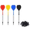 Set of 12Pcs Plastic Tip Darts Not Easy to Break and Bend Professional 14g Soft Tip Darts with Iron Nickel Plated Shaft