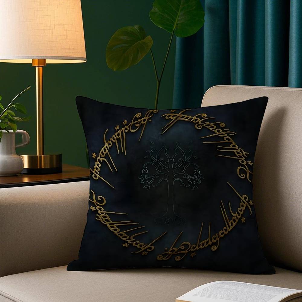 Фильм Властелин Колец Наволочка Плюшевая ткань Мягкая наволочка Двусторонняя печать Накидка на подушку для дивана 16x16Inch