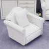 1:12 Dollhouse White Sofa Set - 3-Piece Mini Furniture with Cushions for ob11