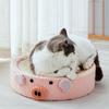 Cat Scratcher Bed Sisal Round Shape Cat Scratcher Lounge Bed for Claw Sharpening Furniture