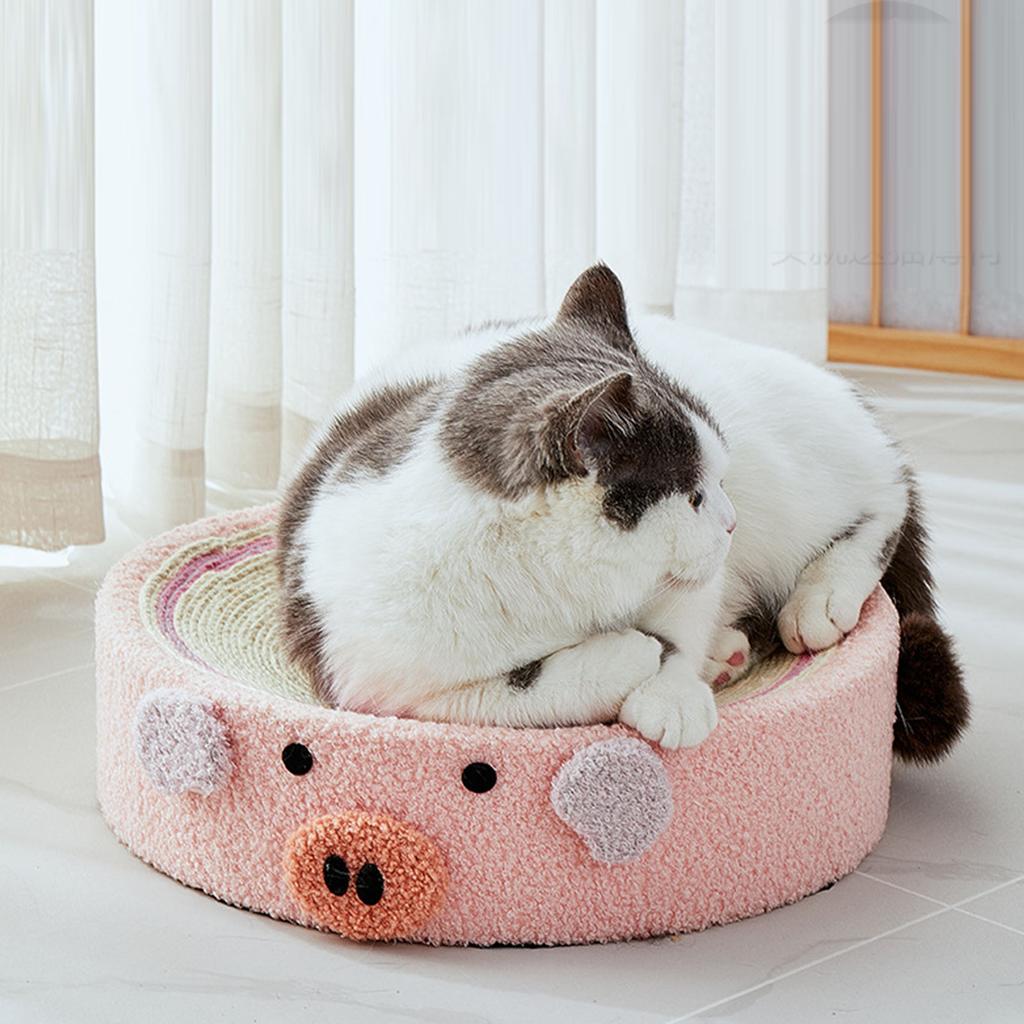 Cat Scratcher Bed Sisal Round Shape Cat Scratcher Lounge Bed for Claw Sharpening Furniture