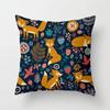 Cartoon Fox Animal Car Pillowcase Polyester Cushion Covers for Living Room Throw Pillow Case 45*45 Sofa Decoration