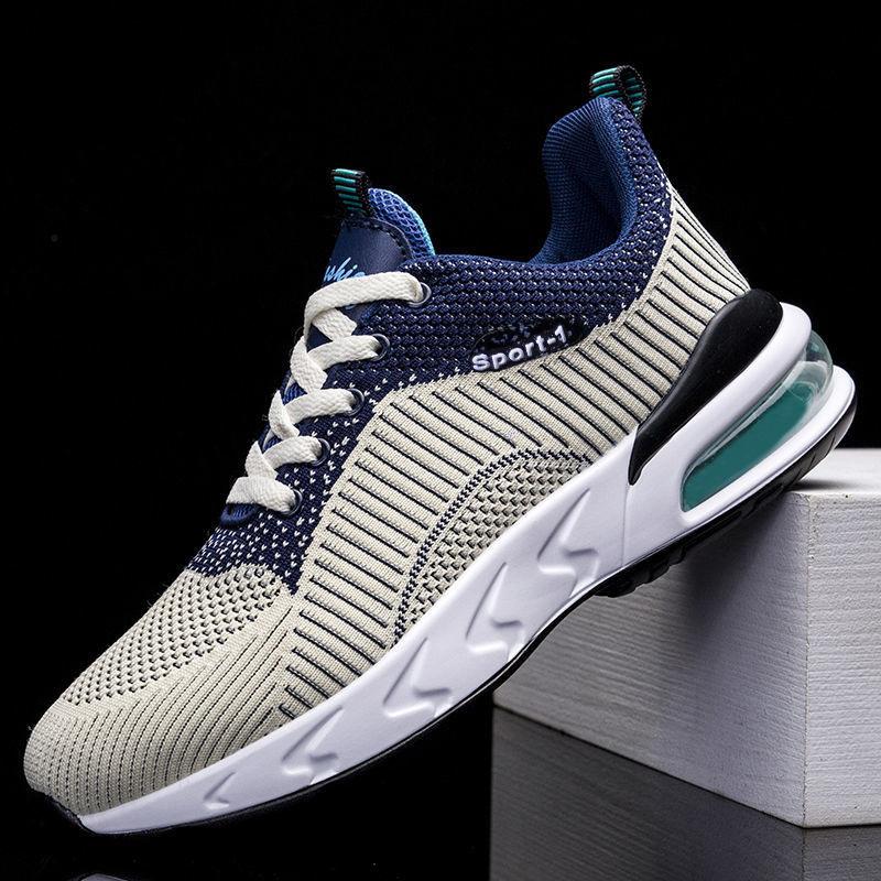 

Spring Men s Sports Shoes Fashiable Lightweight Air Cushi Shoes Flying Woven Casual Breathable Running Shoes Men s Shoes 39