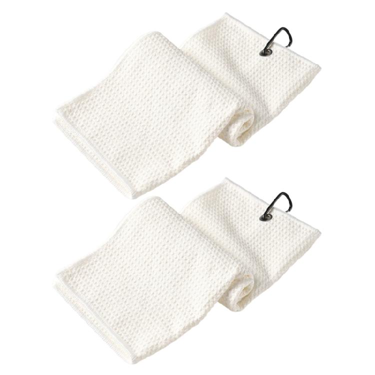 

Convenient Golf Towel with Portable and Sturdy Polyester for Easy Attachments to Bags белый