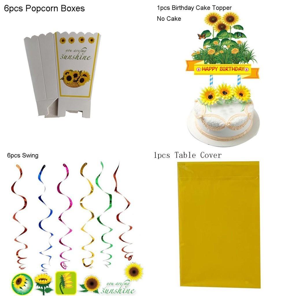 Delightful Sunflowers Theme Party Decoration Kit For Joyful Baby Showers And Birthday Parties