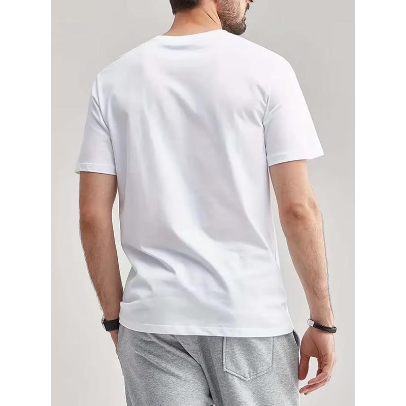 Tailles européennes T-shirt à manches courtes Mode Homme | Design Croix avec Ailes, Col rond décontracté, Tissu légèrement extensible, Saison d'été