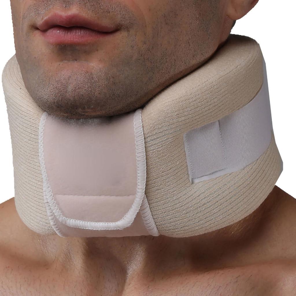 Neck Brace Holder Skin Color Neck Protection Breathable Comfortable Cervical Collar for Home Office M