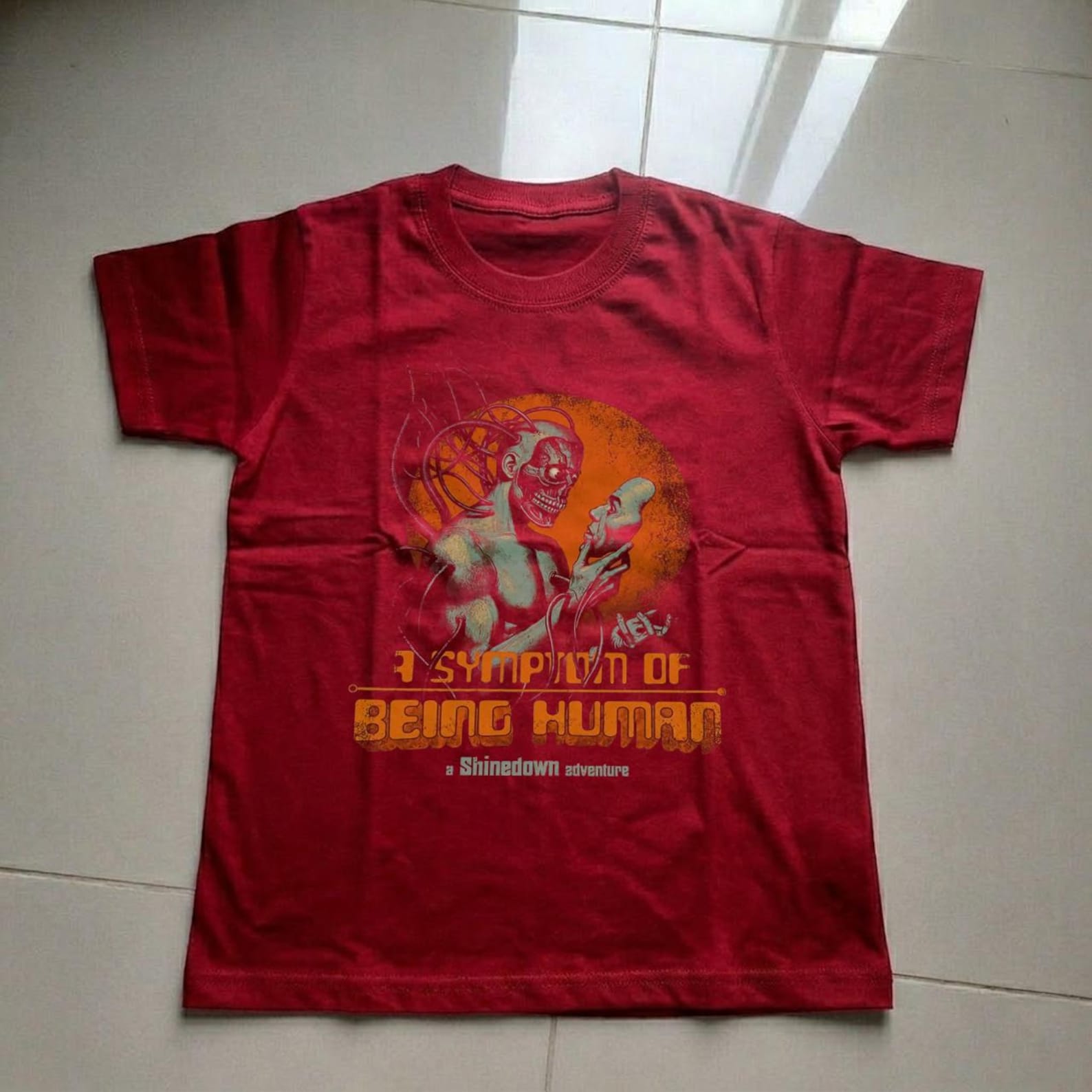 Shinedown Rock Band T shirt, Distressed Graphic Tee, 90s Style, Gildan Cotton M