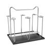 Stainless Steel Cup Drying Rack Upside-Down Saving Space Glass Cup Storage Rack with Handle Large Capacity