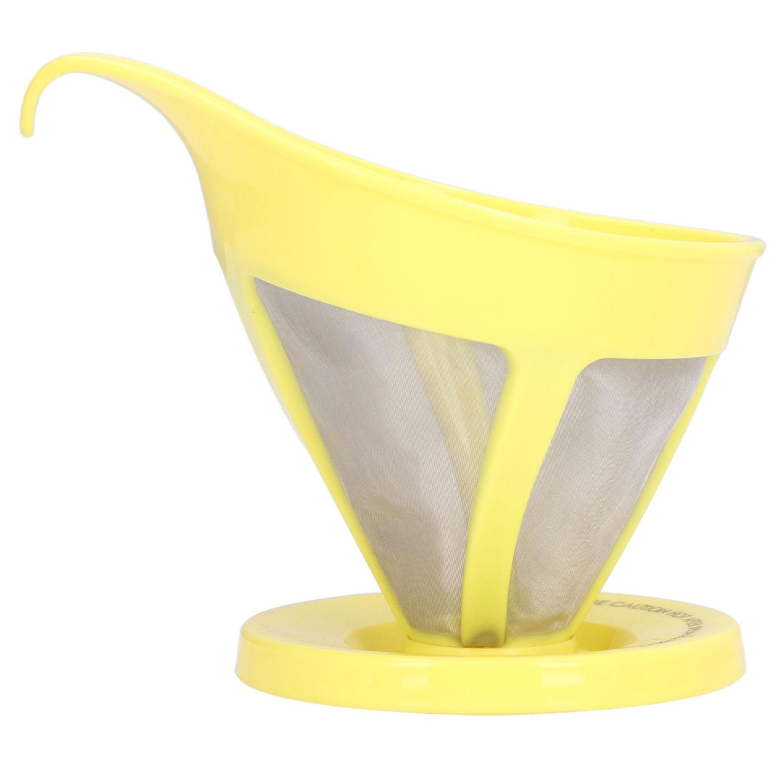 

Coffee Strainer Stainless Steel Fine Grained Funnel Drip Type Coffee Machine Hand Flush Filter Powder FilterYellow L жёлтый