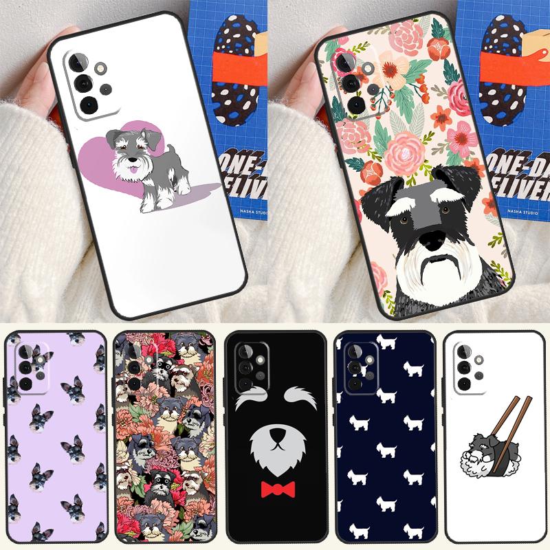Schnauzer Puppy Dog Case For Samsung Galaxy A53 A15 A22 A52 A32 A54 A14 A16 A26 A36 A56 A55 A35 A05 A06 A33 A13