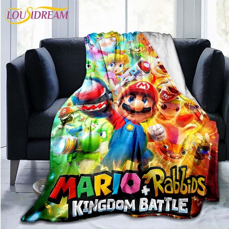 Плед с рисунком Марио Брос Покрывало для дивана Постельное белье для путешествий Распродажа Плед Фланелевый плед Покрывало 75x90cm