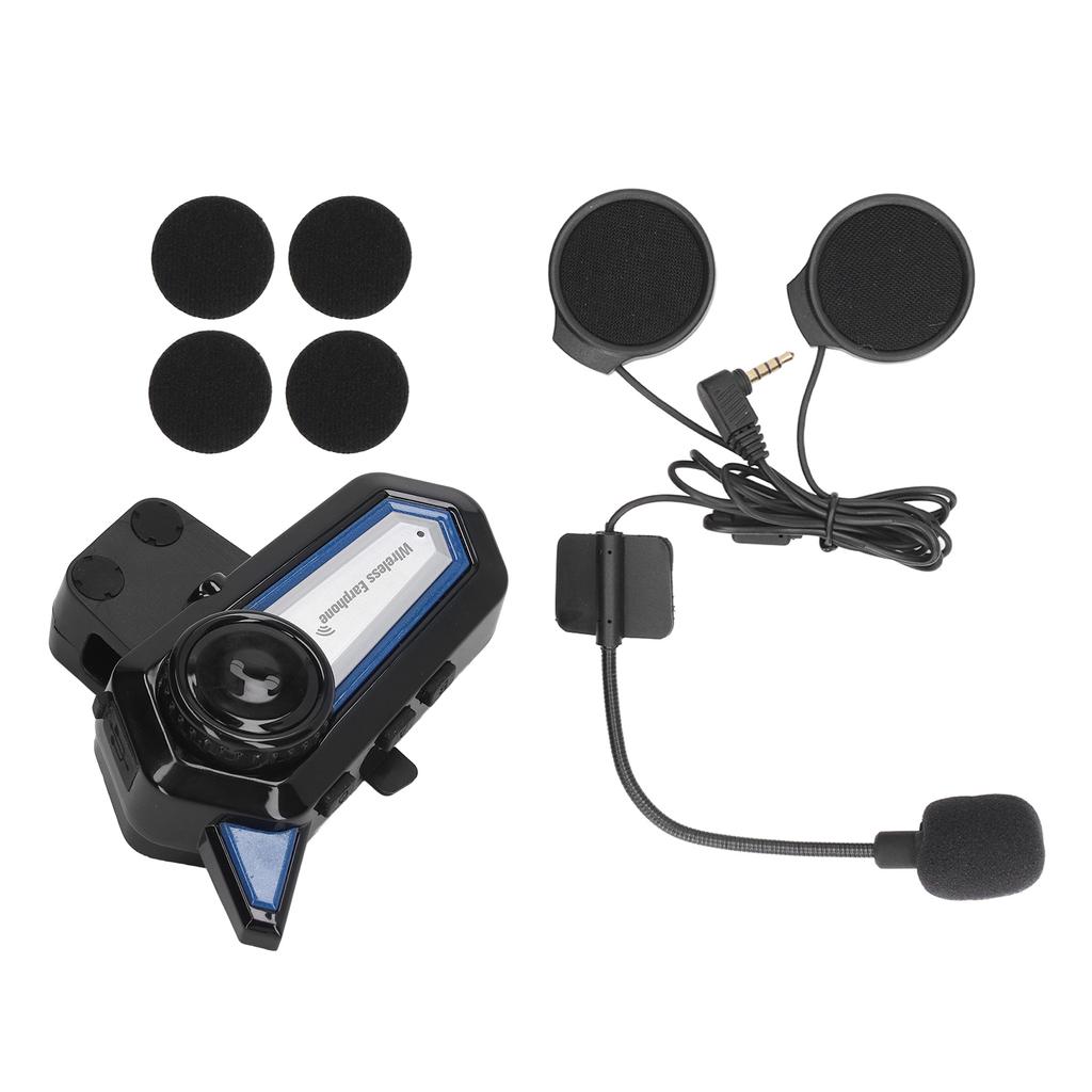 BT31 Motorcycle Bluetooth Helmet Headset Wireless Hands Free Stereo Waterproof Noise Cancelling Headset with Flashlight