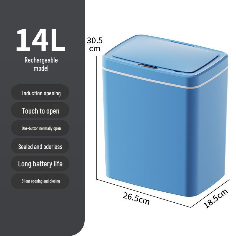 2026 Smart Trash Can: Long-lasting Battery, 16L Capacity, Fast Sensing Household Model