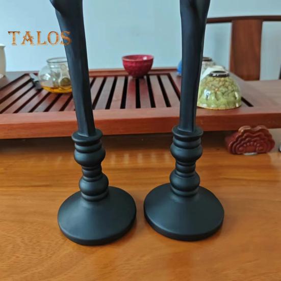 Halloween Candle Holder Resin Human Bone Candlestick Tray Taper Candle Holder Gothic Home Table Decor for Halloween Party