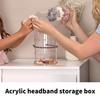 Elegant Headband Storage Box Clear Display Organizers Jewelry Case Acrylic Texture Suitable for Keeping Accessories