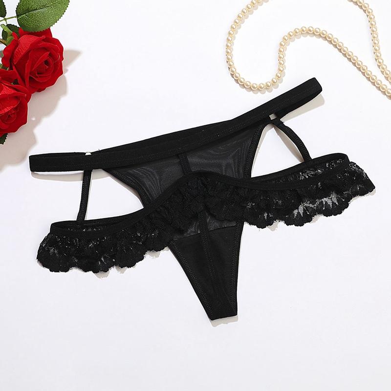 Chiloți sexy din dantelă pentru femei, fără sudură, cu spatele în T. Chiloți bikini din dantelă