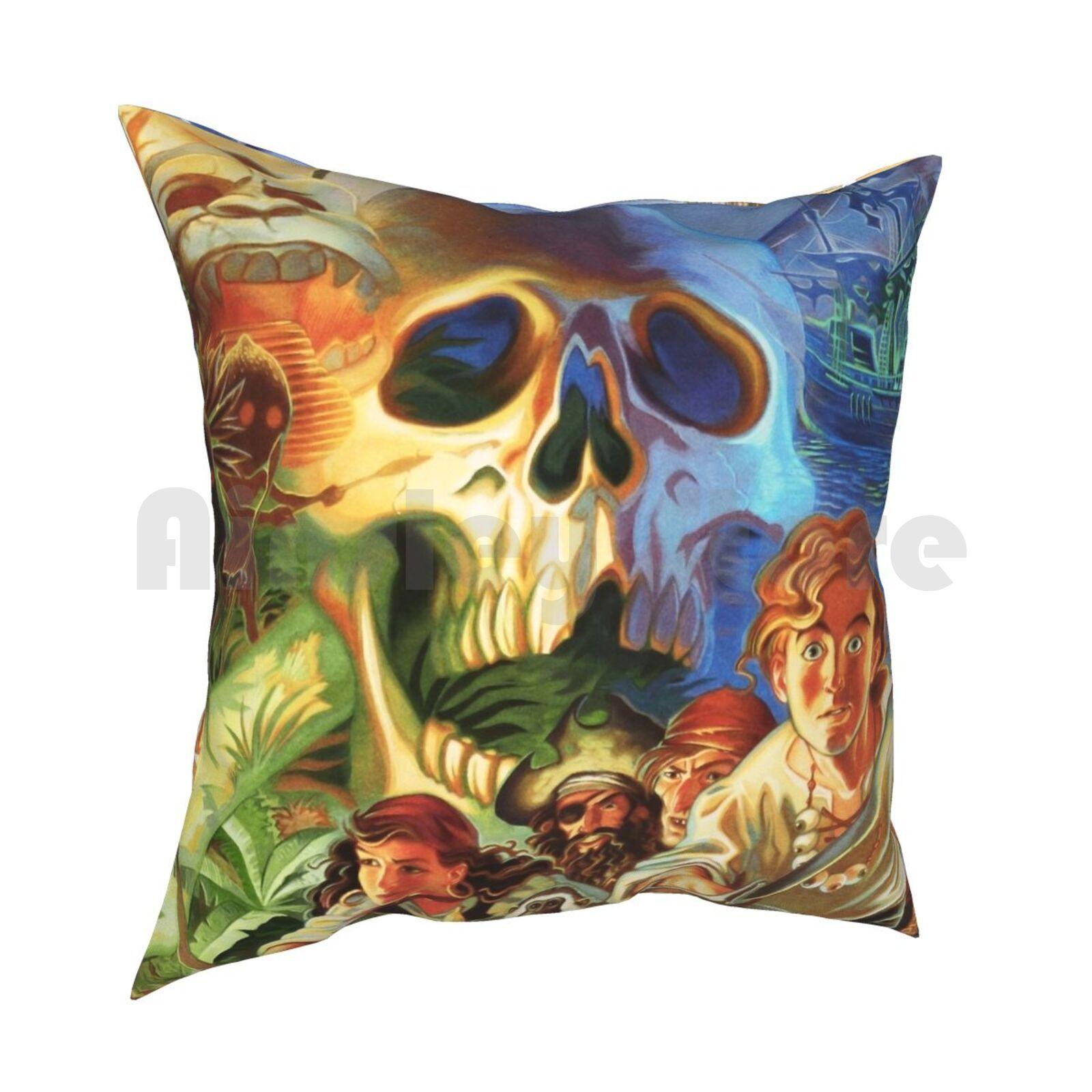 The Secret Of Monkey Island  ( High Contrast ) Pillow Case Printed Home Soft DIY Pillow Cover Monkey Island Secret Of 30cmx30cm