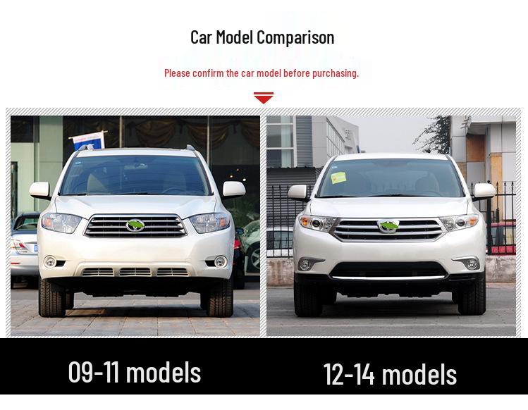 Compatible Front and Rear Bumper Guards for Toyota Highlander (09-12, 15-18 Models)