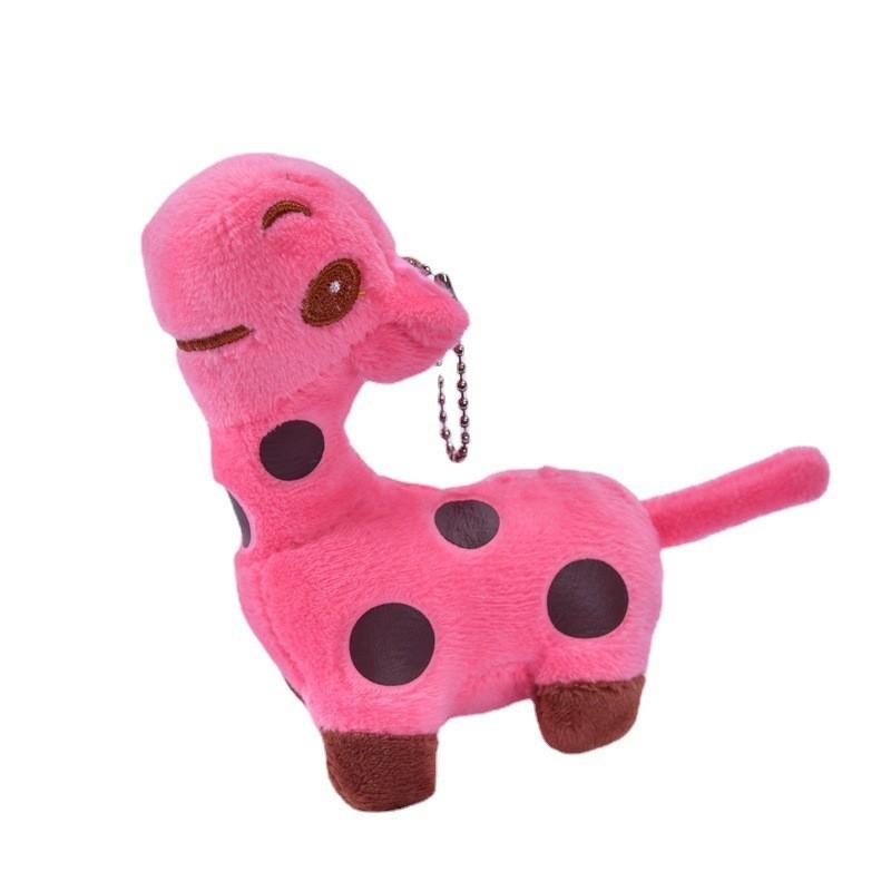 Adorable Plush Giraffe Keychain Miniature Stuffed Animal Bag Charm In Cute Colors