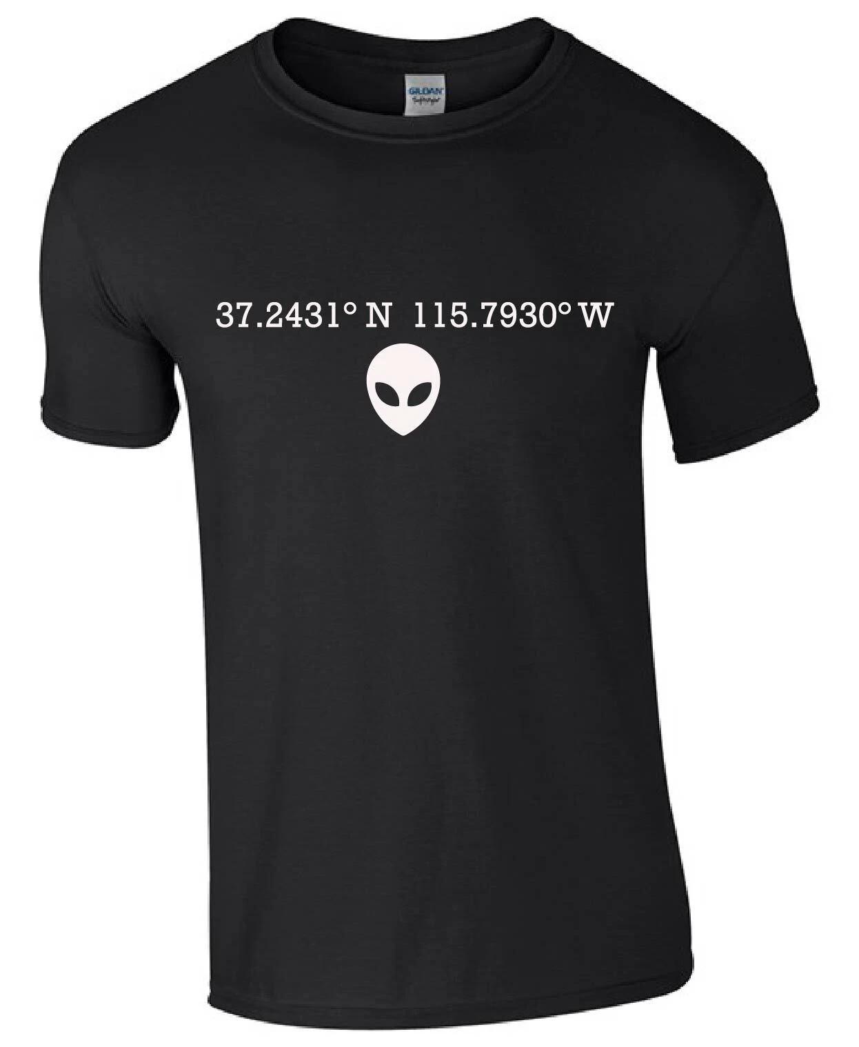 Area 51 Coordinates UFO Ufology Unisex kids/adults Top T-shirt 4XL