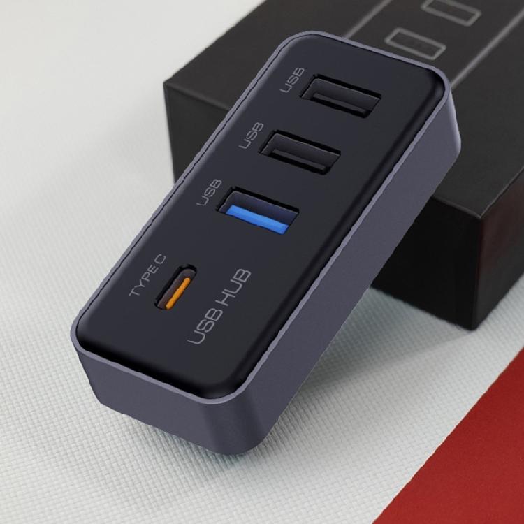 Multi Port Adapter for Electric Vehicle Glove Box Providing 4 in 1 Connectivity USB and Type C Ports Enhanced Experience