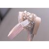 Girls Single Shoes Spring Autumn Pearl Rhinestone Bow Dance Performance Shoes Half Sandals for Little and Middle Kid