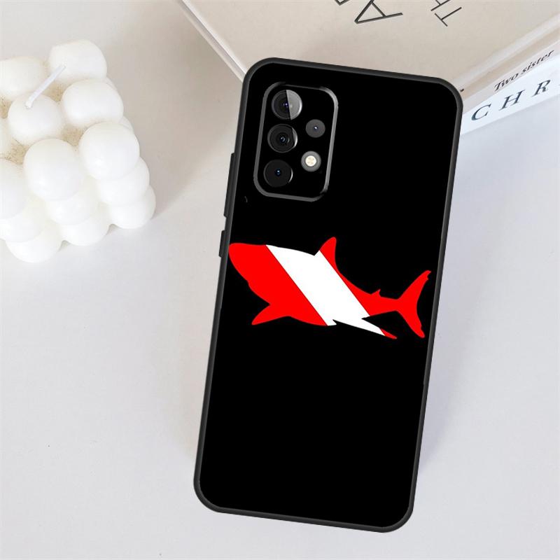 

Dive Scuba Diver Shark Diving Flag For Samsung Galaxy A53 A33 A55 A35 A15 A22 A32 A52 A54 A34 A14 A56 A36 A26 A16 A05 A06 Case Samsung A34 5G