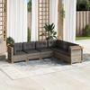 VidaXL Garden Lounge Set 6 Pcs with Grey Cushions Wicker 3261858