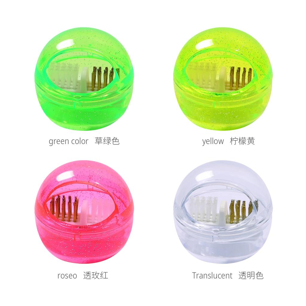 1Pc Soft and Hard Copper Wire Nail Drill Brush Cleaning Box Remove Powder Grinding Head Nail Art Drilling Bits Care Cleaner Tool