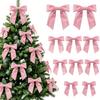 Große Schleifen für Geschenkboxen 10 Stück Samt-Weihnachtsschleifen, 11x12,5cm Band-Ornament mit integriertem Kabelbinder Kranzdekorationen Weihnachtsbaum und Box, Festlich