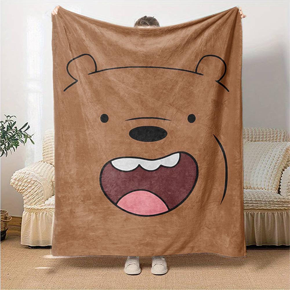 Bär Offener Mund Flanell Decke Super Weich Warm Gemütlich Decke Für Sofa Bett Büro Reise Ganzjahres Heimdeko Geschenk
