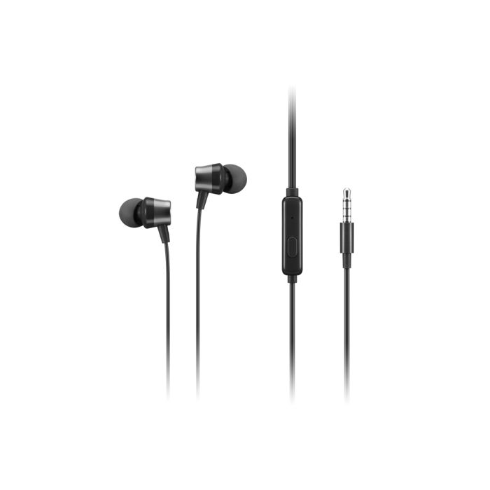 Écouteurs Intra-auriculaires - LENOVO - Gen II - Filaire - Noir - 1,2 M De Câble