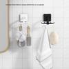 Wall-Mounted 6-Claw Rotating Hook - No-Punch Cabinet Adhesive Storage Organizer
