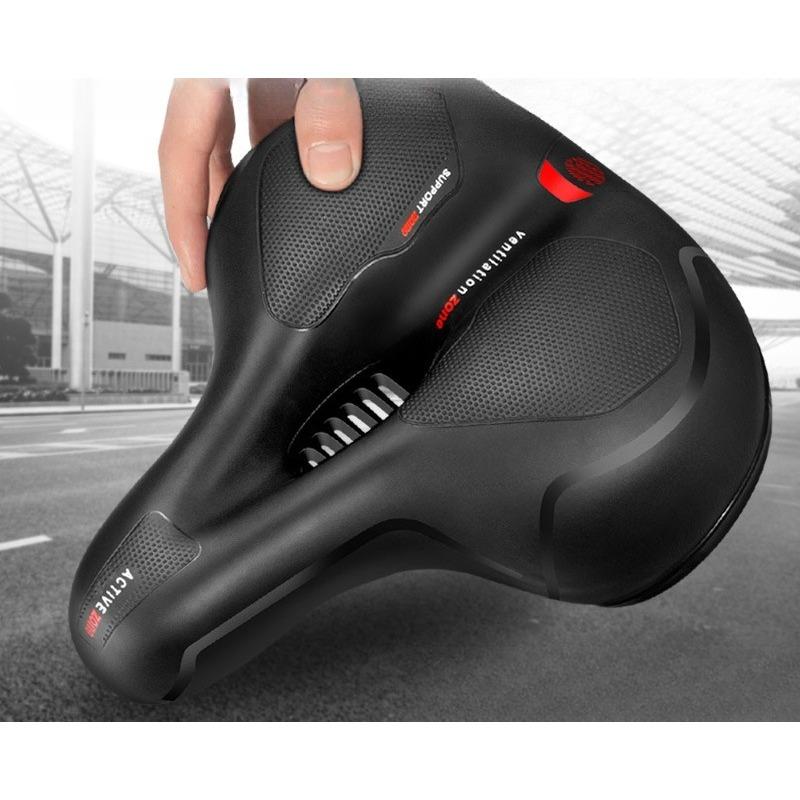 Bicycle Seat Cushion Thickened Soft Silicone Suspension Comfortable Breathable Mountain Bike Saddle Riding Equipment Accessories